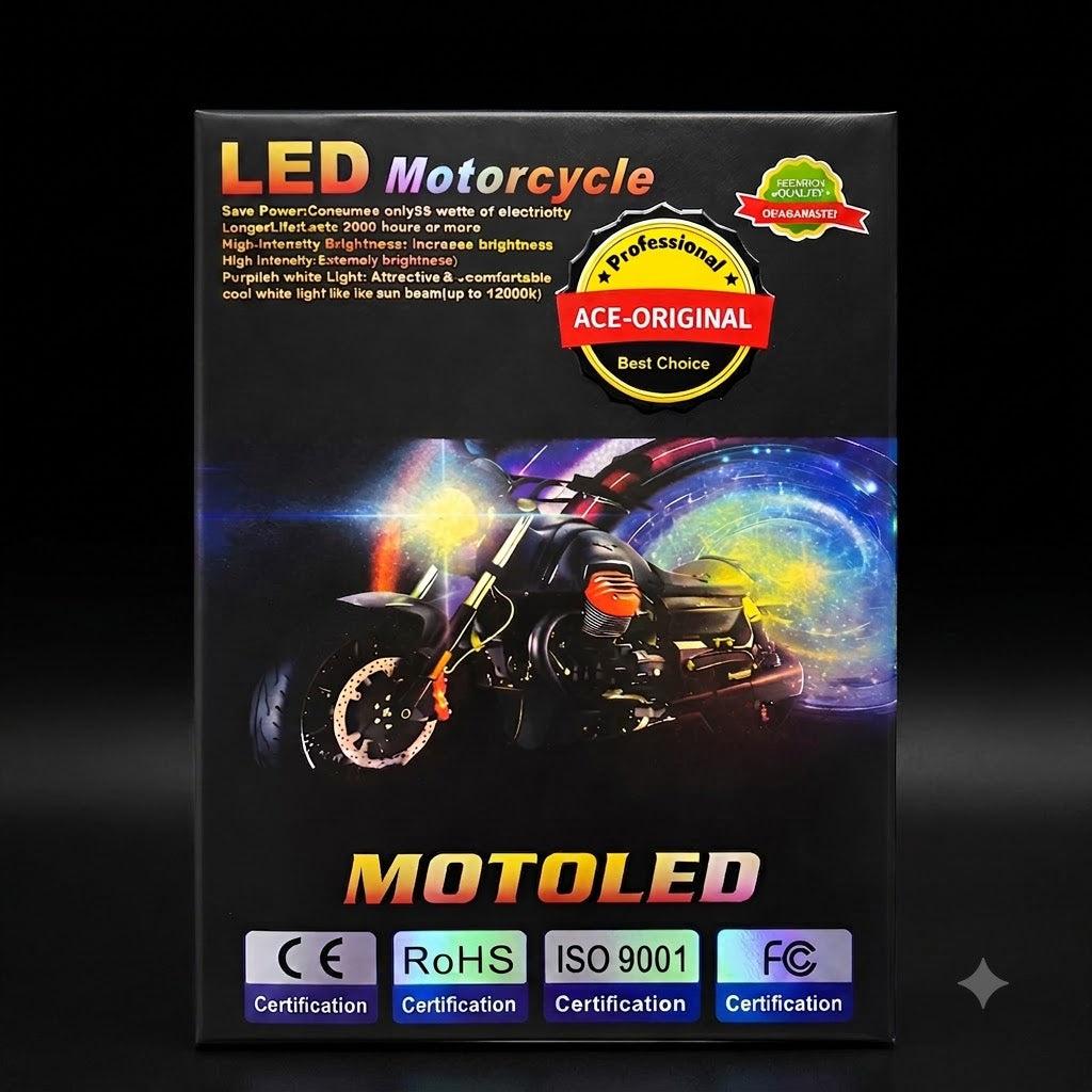 ACE Bike LED Headlight Bulb H4 5500K 100W