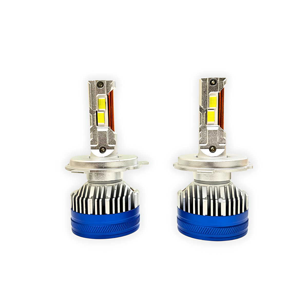 ACE AUTOS | H4/H19 LED Headlight Bulb 4300K (Warm White), 250W (Set of 2 Bulbs)