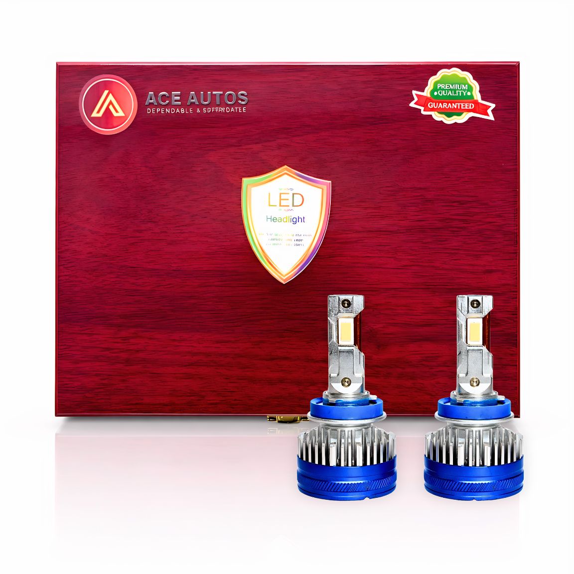 ACE AUTOS | H8/H9/H11 LED Headlight Bulb 4300K, 250W (Set of 2 Bulbs)