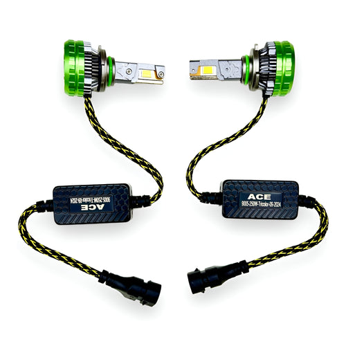 ACE AUTOS | 9005/HB3 Tricolor LED Headlight Bulb 250W (Set of 2 Bulbs)