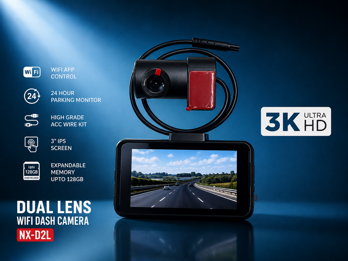 ACE AUTOS | Pronod X2 Dashcam, 3K GPS Dual Camera