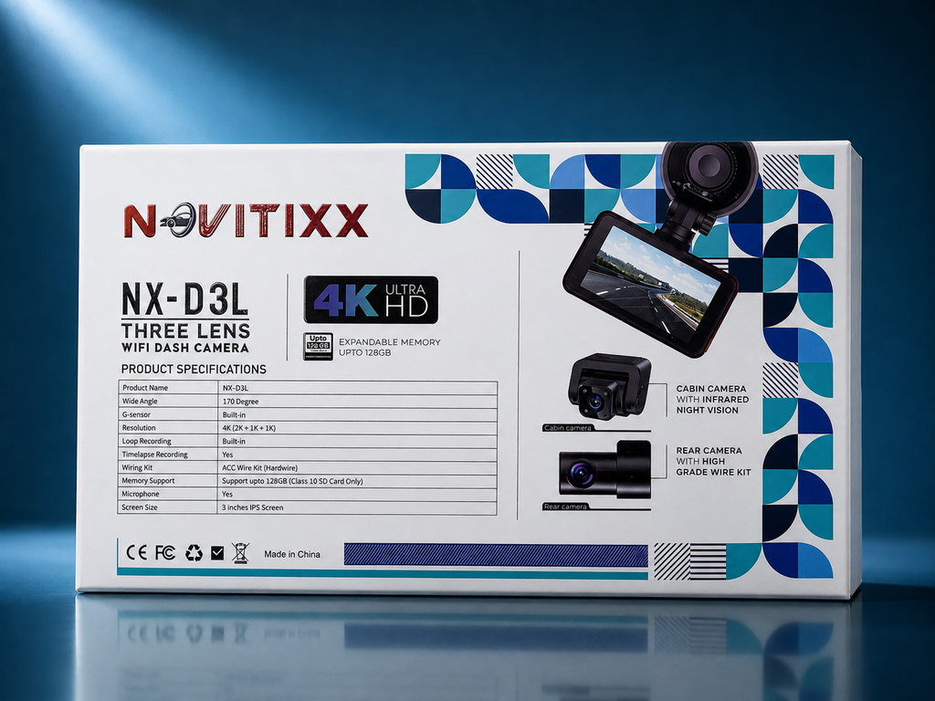 Novitixx (3 in 1) Dashcam NX-D3L