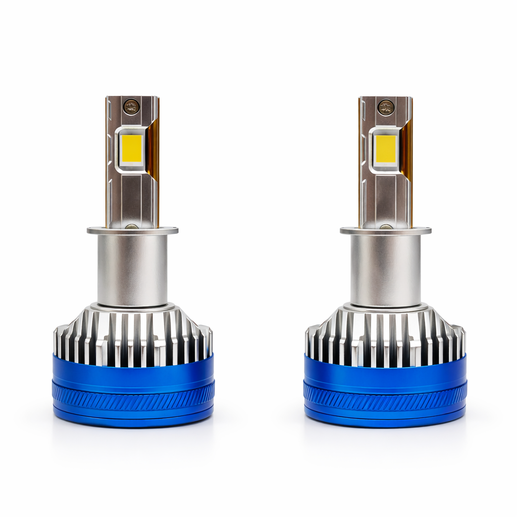 ACE AUTOS | H3 LED Headlight Bulb 4300K (Warm White), 230W (Set of 2 Bulbs)