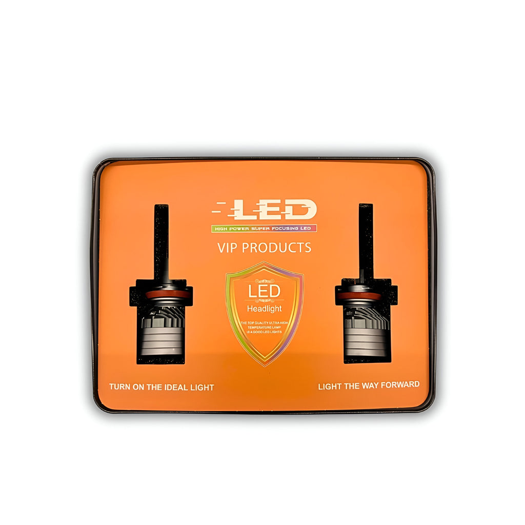 ACE AUTOS | H8/H9/H11/H16 Multi-Fit LED Headlight Bulb 6000K, 300W (Set of 2 Bulbs)