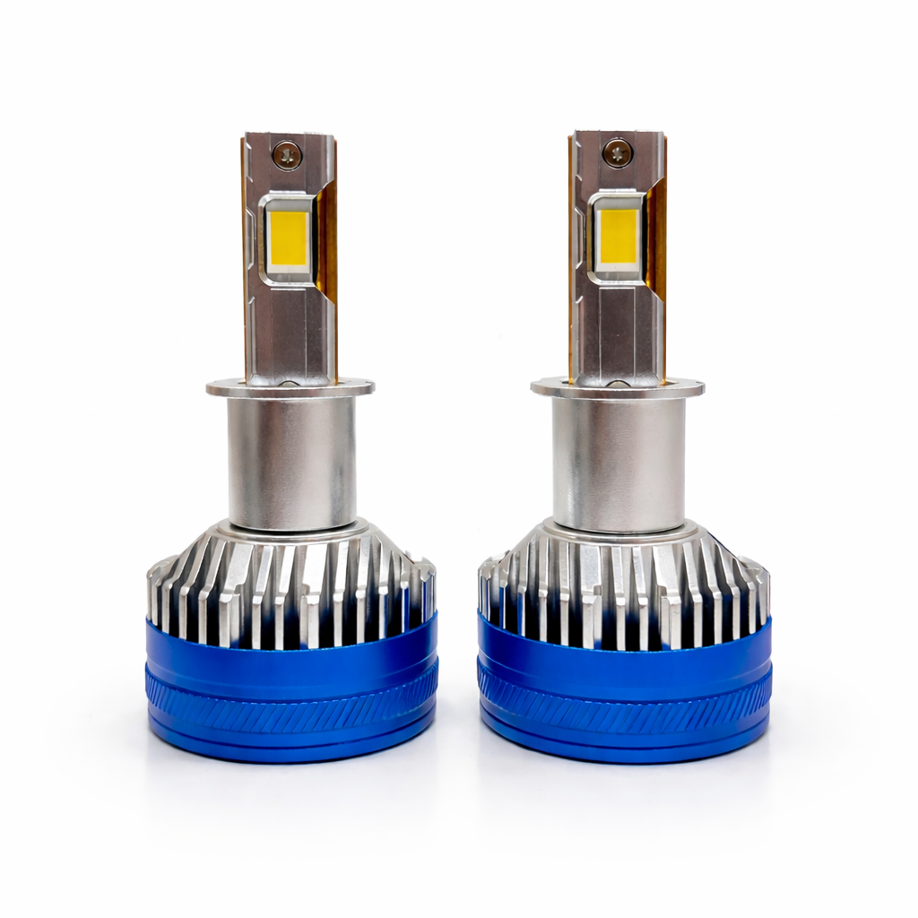 ACE AUTOS | H3 LED Headlight Bulb 4300K (Warm White), 230W (Set of 2 Bulbs)