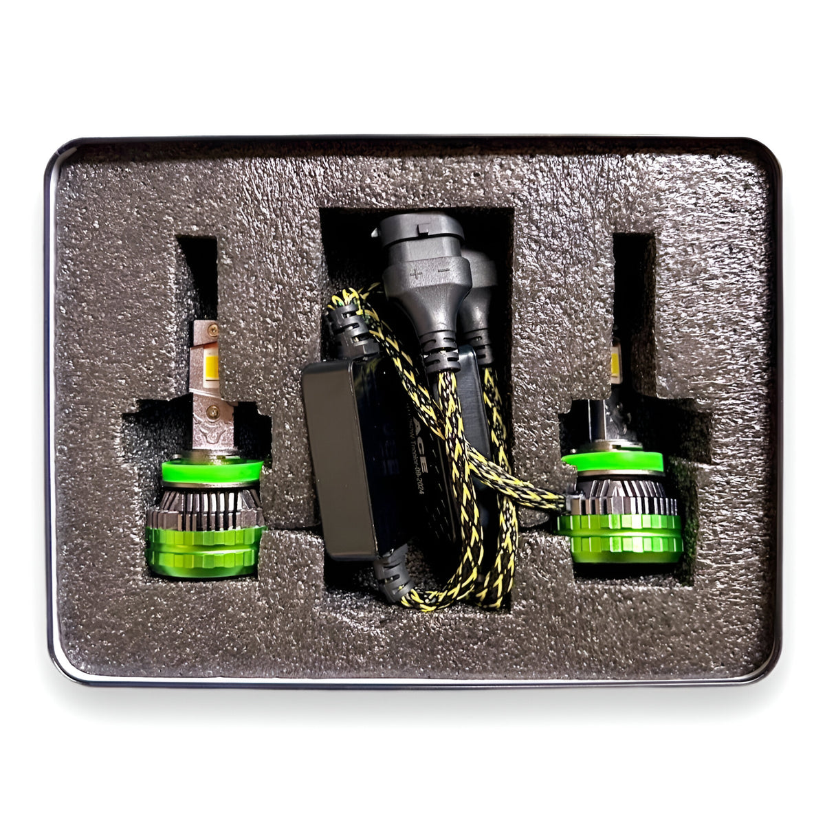 ACE AUTOS | 9005/HB3 Tricolor LED Headlight Bulb 250W (Set of 2 Bulbs)