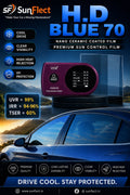 SunFlect Nano Ceramic Heat Protection Film HD Blue 70