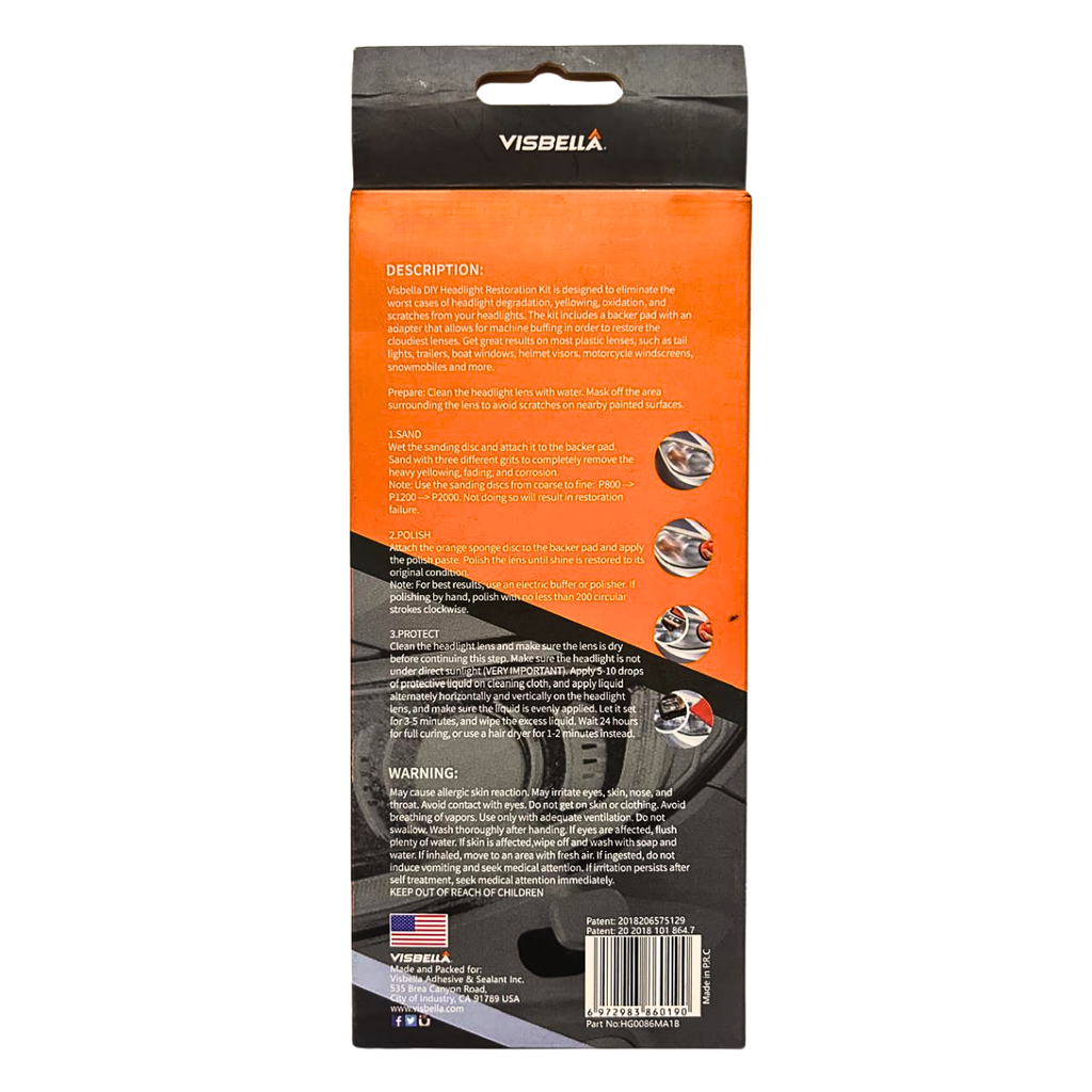 Ace Autos DIY Headlight Restoration Kit - description and usage instructions