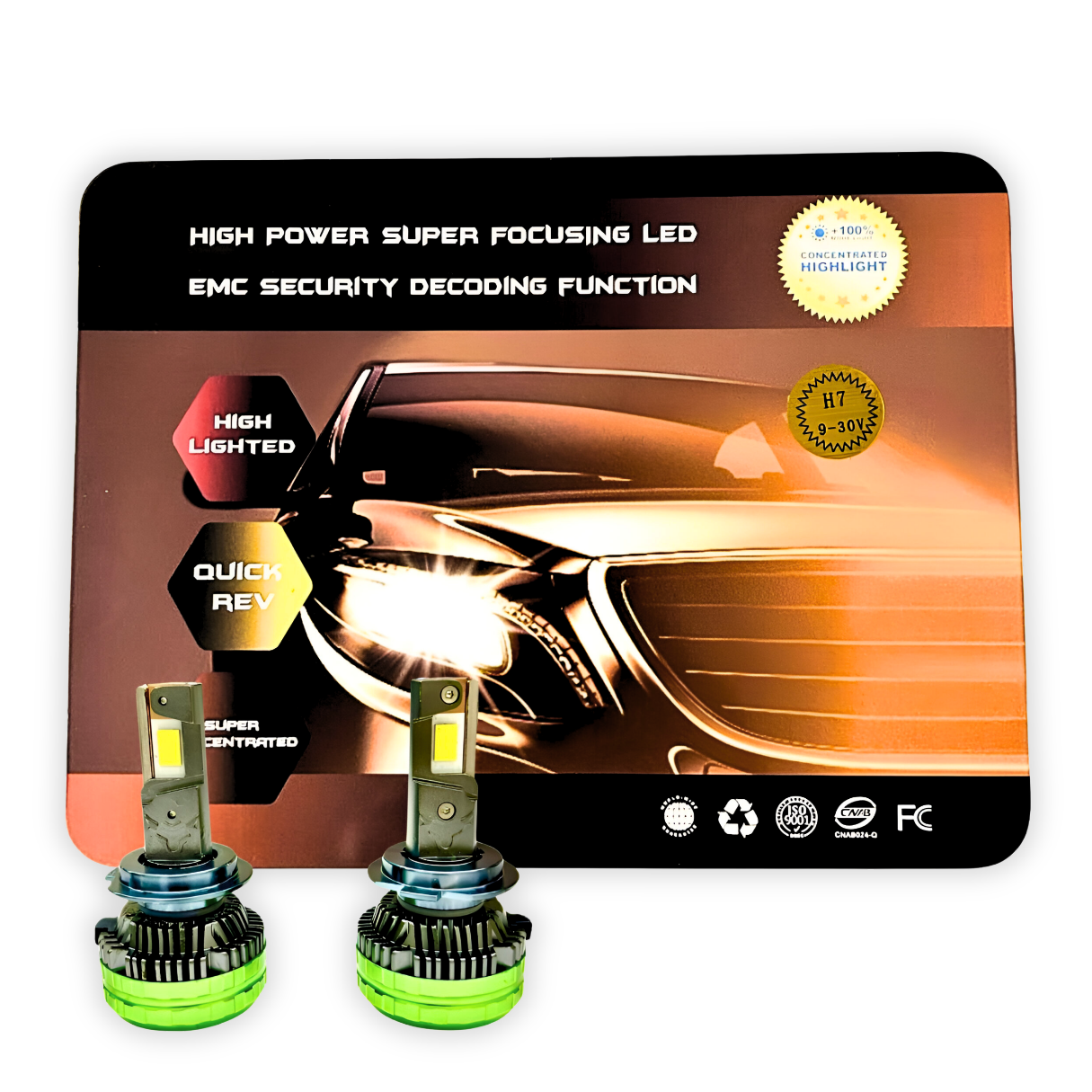 ACE H7 6000K 250W LED Headlight Bulb
