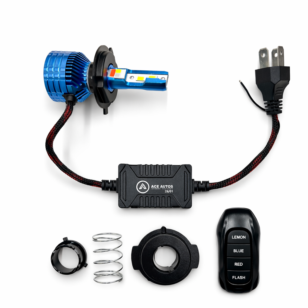 ACE Bike LED Headlight Bulb H4 5500K 100W