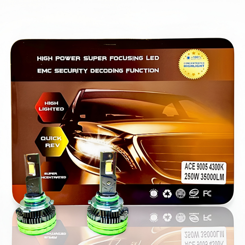 ACE 9005 4300K 250W LED Headlight Bulb
