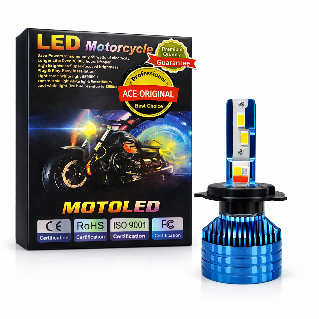ACE Bike LED Headlight Bulb H4 5500K 100W