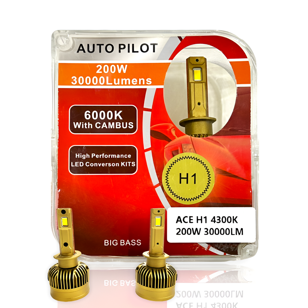 ACE H1 4300K 200W LED Headlight Bulb